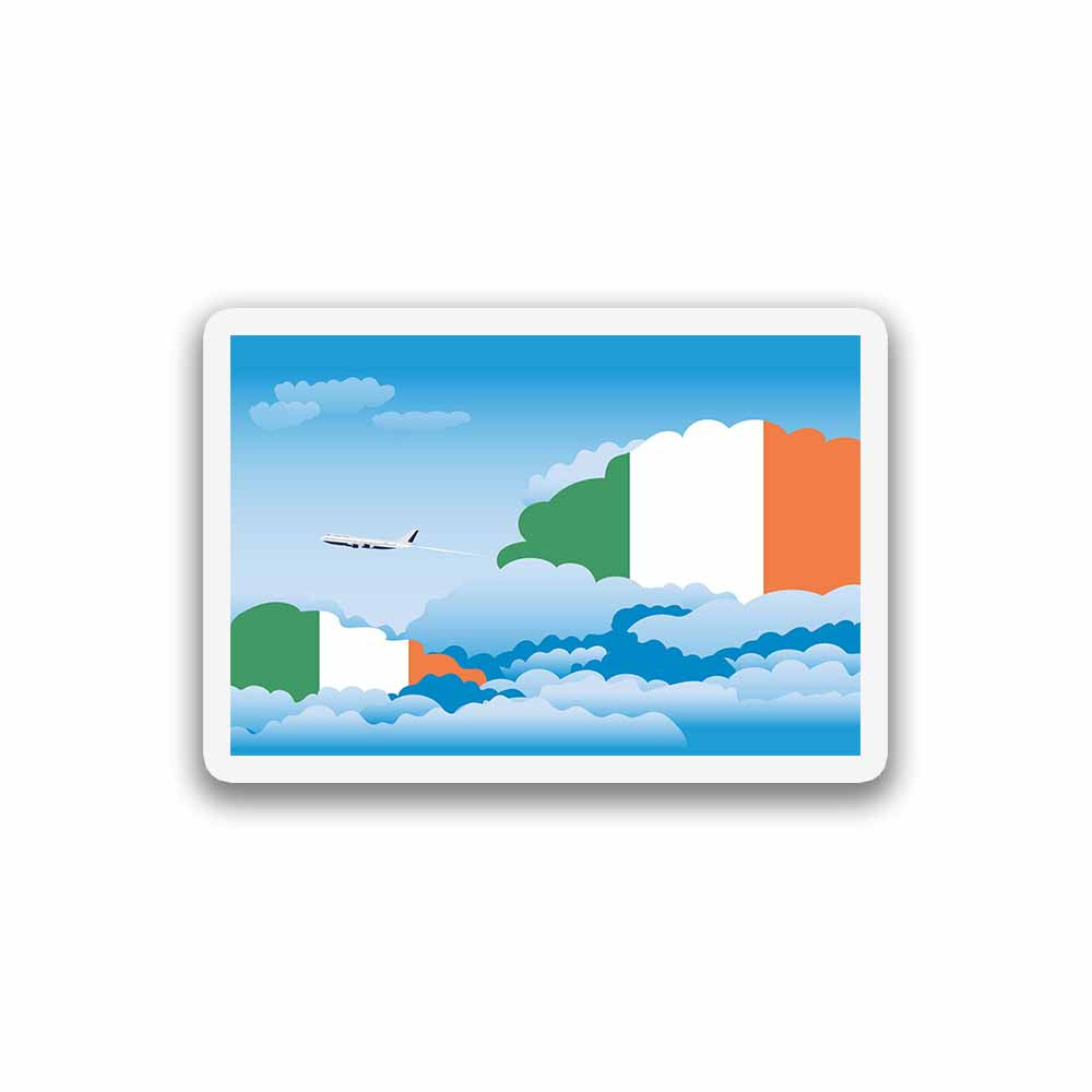 Ireland Airplane Day Clouds Sticker & Magnet
