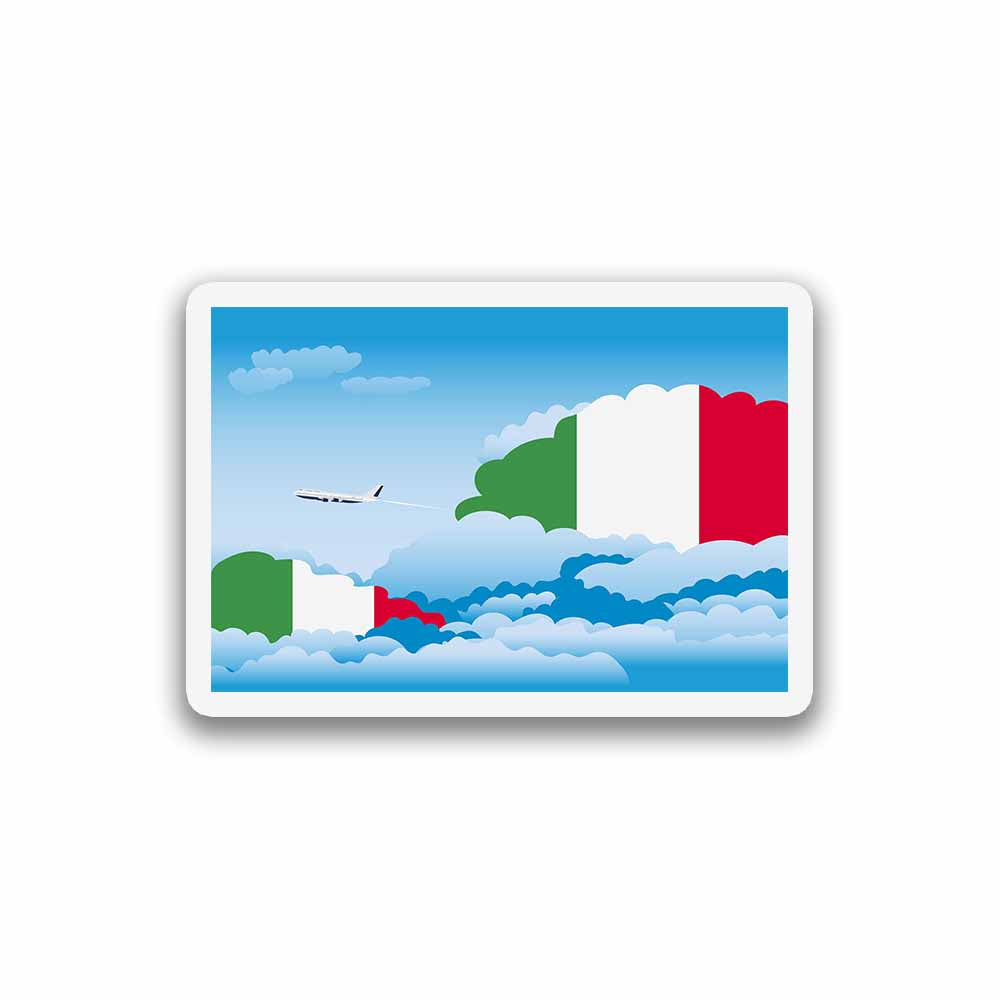 Italy Airplane Day Clouds Sticker & Magnet