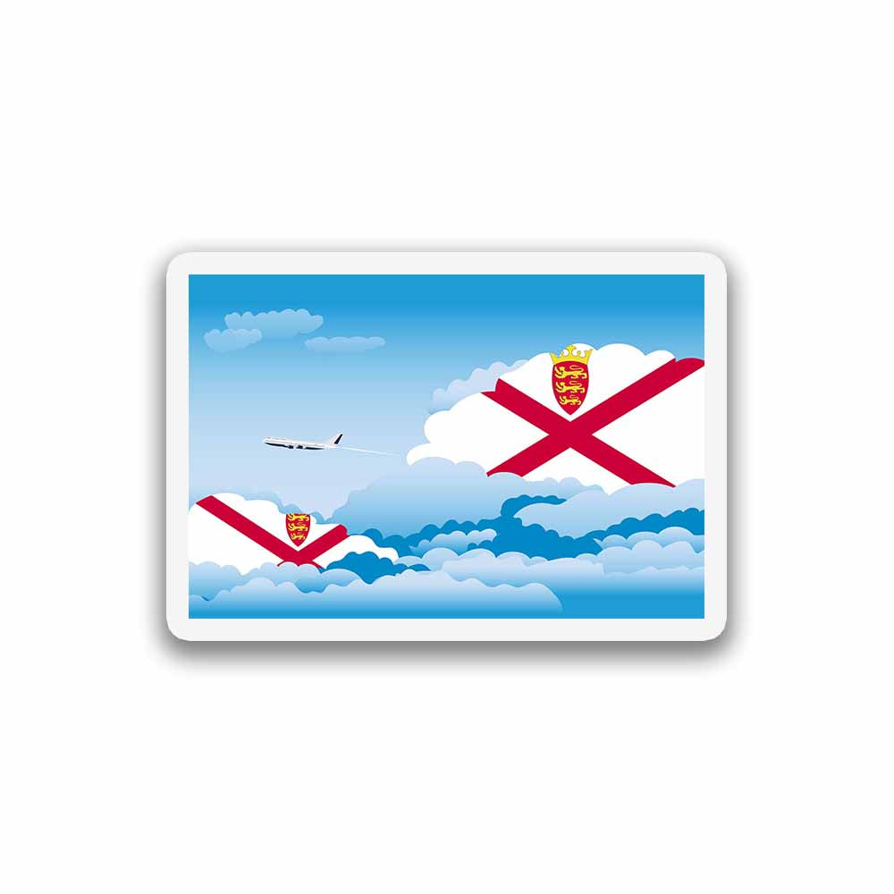 Jersey Airplane Day Clouds Sticker & Magnet