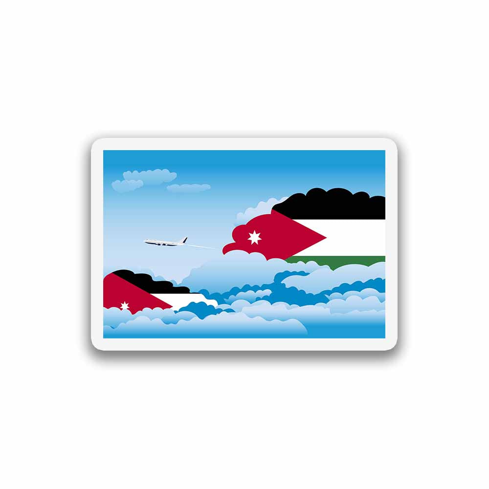 Jordan Airplane Day Clouds Sticker & Magnet