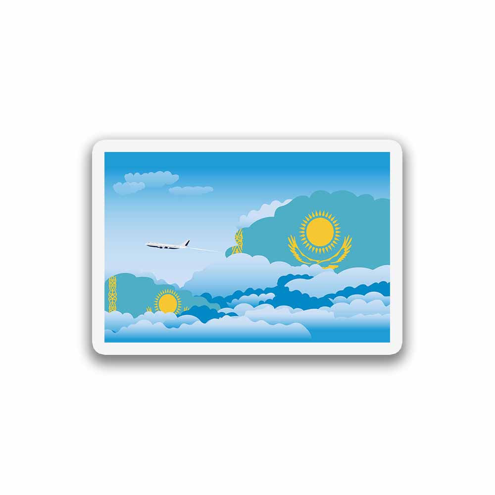 Kazakhstan Airplane Day Clouds Sticker & Magnet