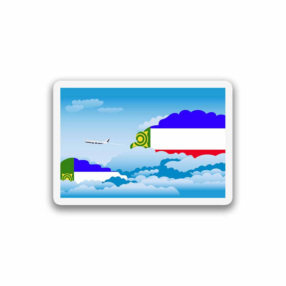 Khakassia Airplane Day Clouds Sticker & Magnet