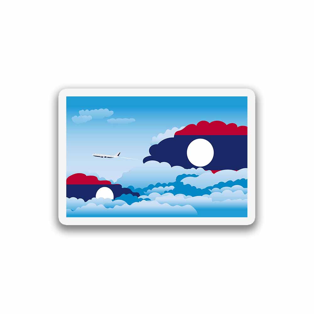 Laos Airplane Day Clouds Sticker & Magnet