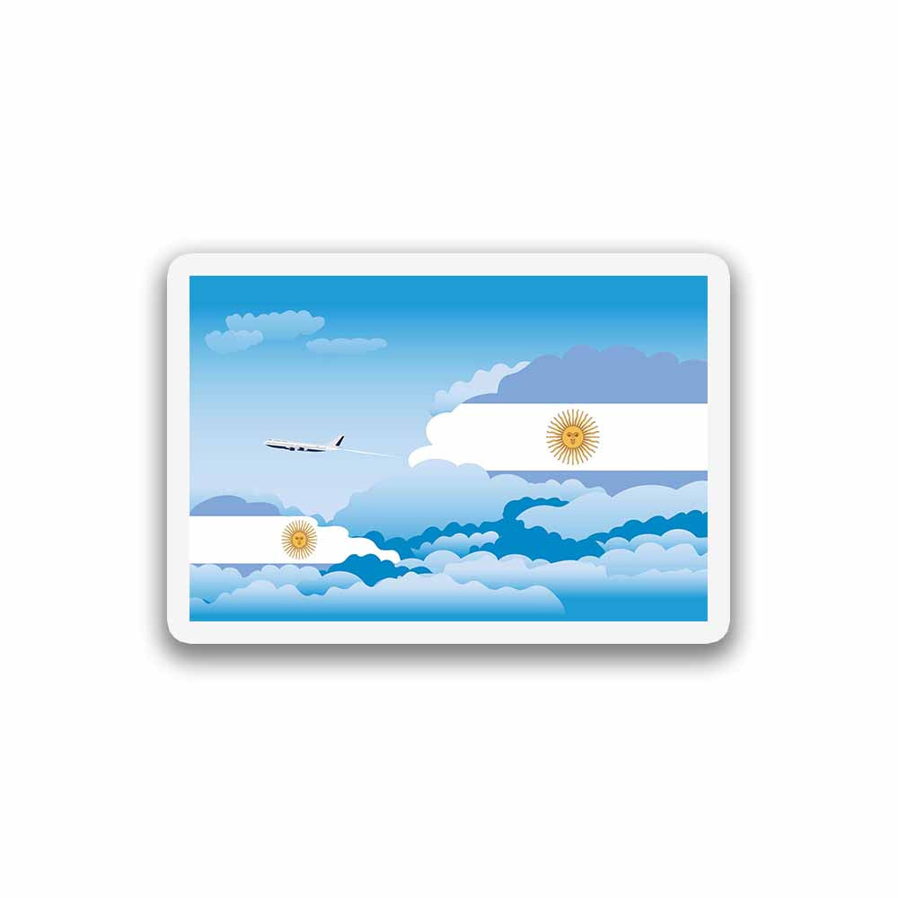 Argentina Airplane Day Clouds Sticker & Magnet