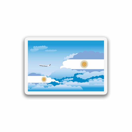Argentina Airplane Day Clouds Sticker & Magnet