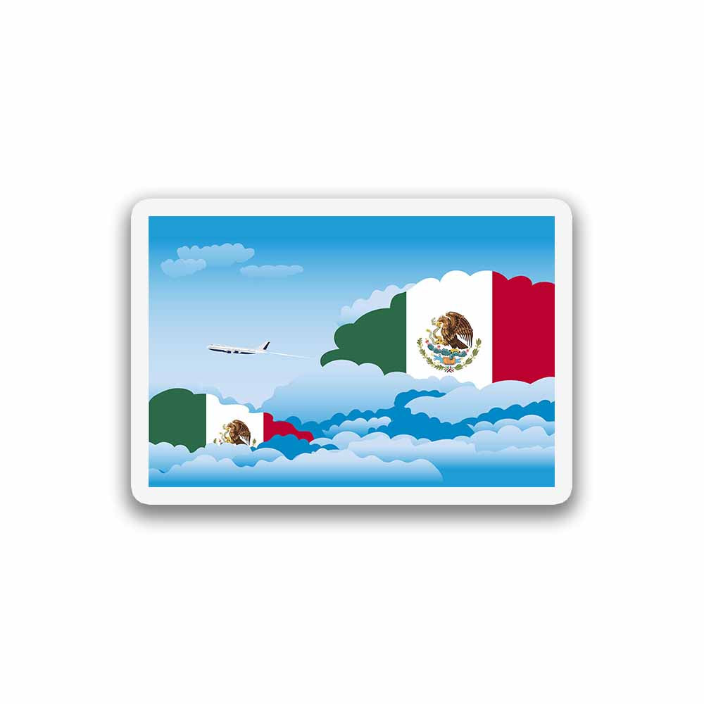 Mexico Airplane Day Clouds Sticker & Magnet