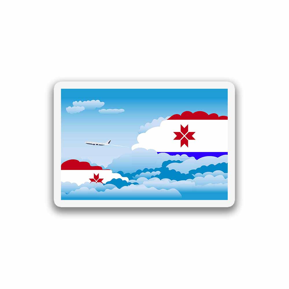 Mordovia Airplane Day Clouds Sticker & Magnet