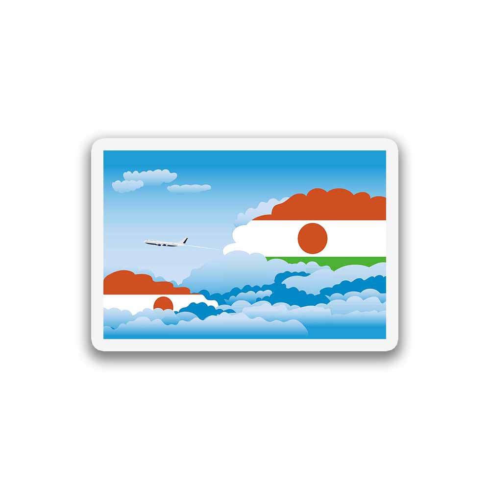 Niger Airplane Day Clouds Sticker & Magnet
