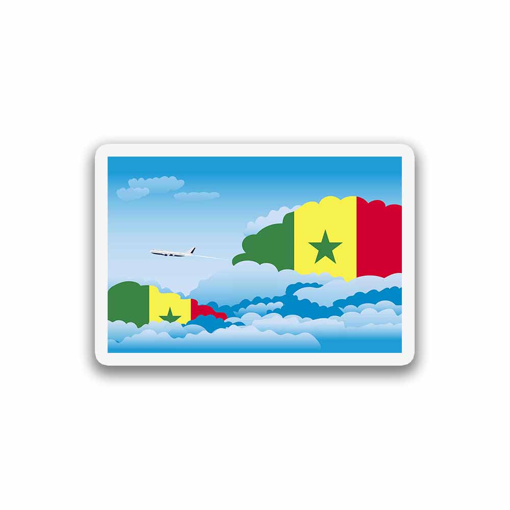 Senegal Airplane Day Clouds Sticker & Magnet