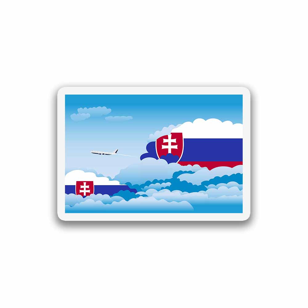 Slovakia Airplane Day Clouds Sticker & Magnet