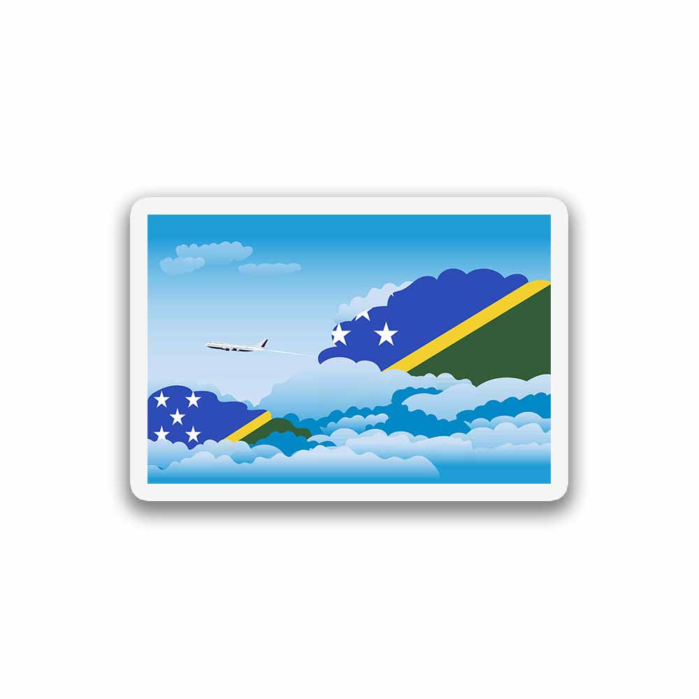 Solomon Islands Airplane Day Clouds Sticker & Magnet