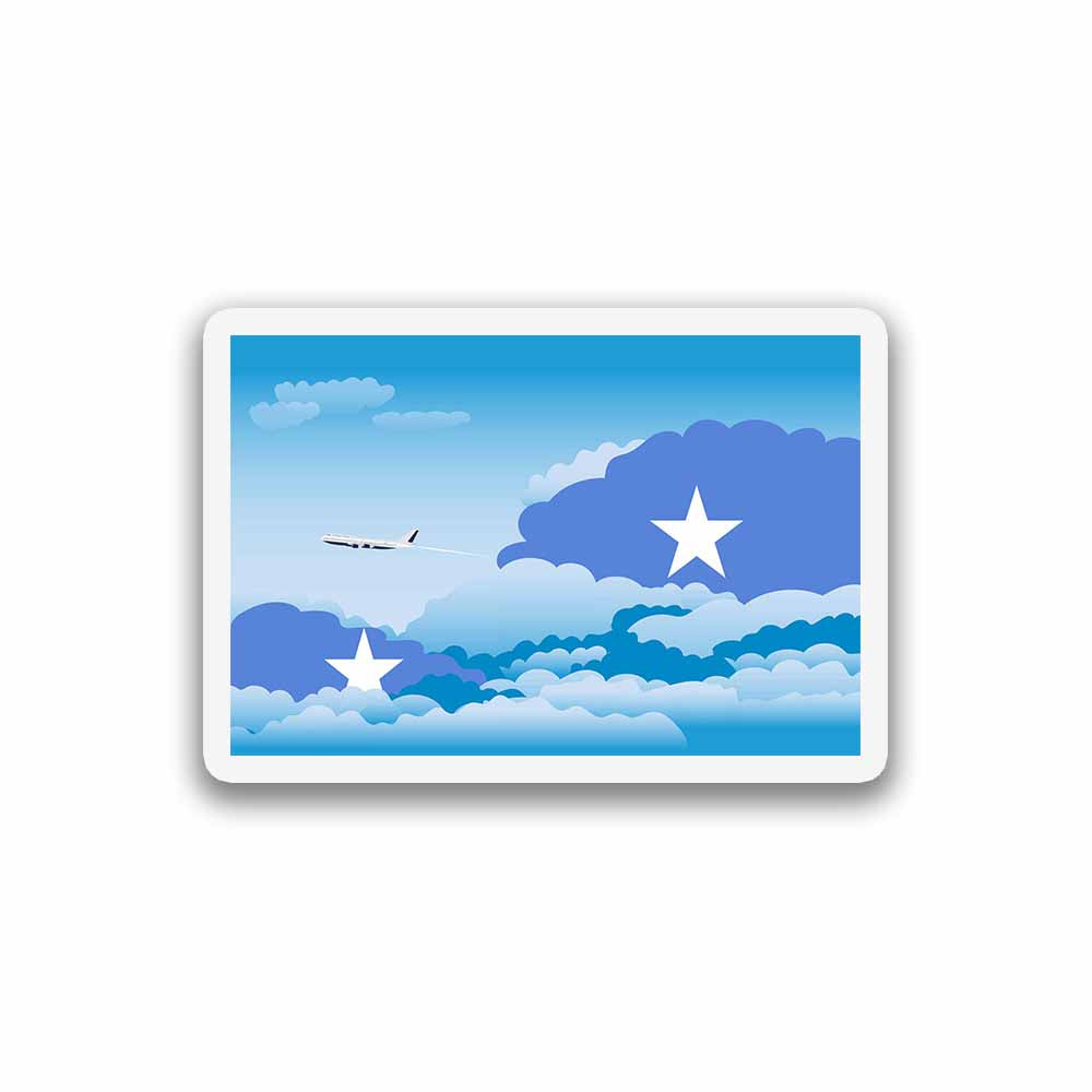 Somalia Airplane Day Clouds Sticker & Magnet