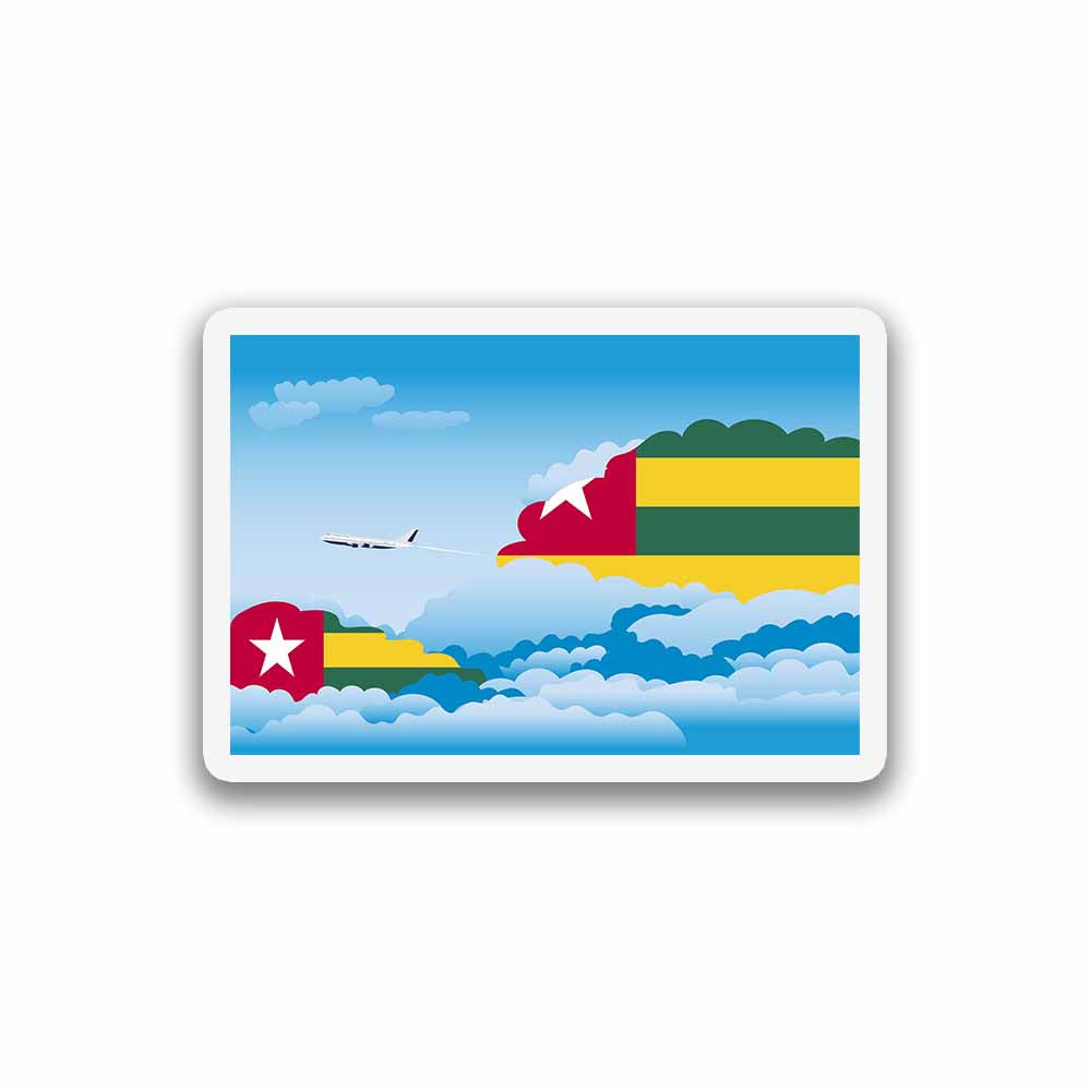 Togo Airplane Day Clouds Sticker & Magnet