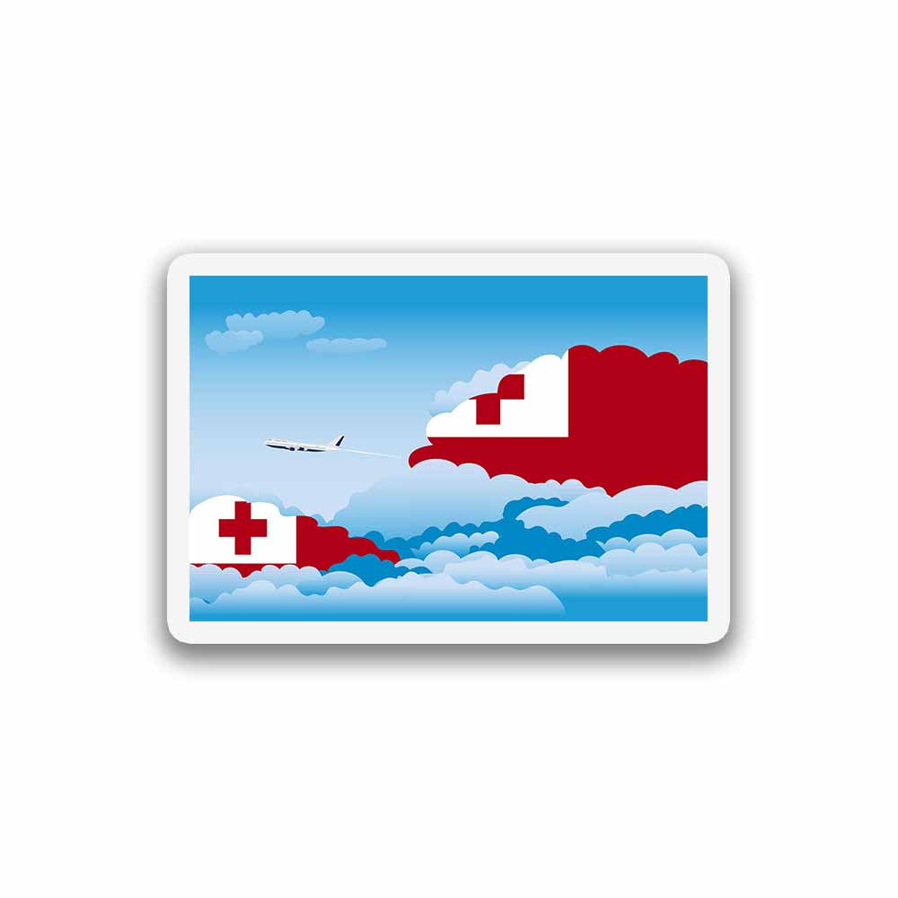 Tonga Airplane Day Clouds Sticker & Magnet