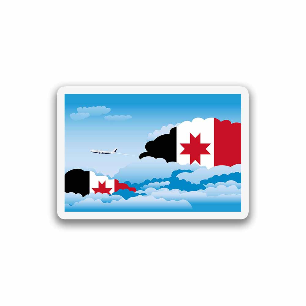 Udmurtia Airplane Day Clouds Sticker & Magnet