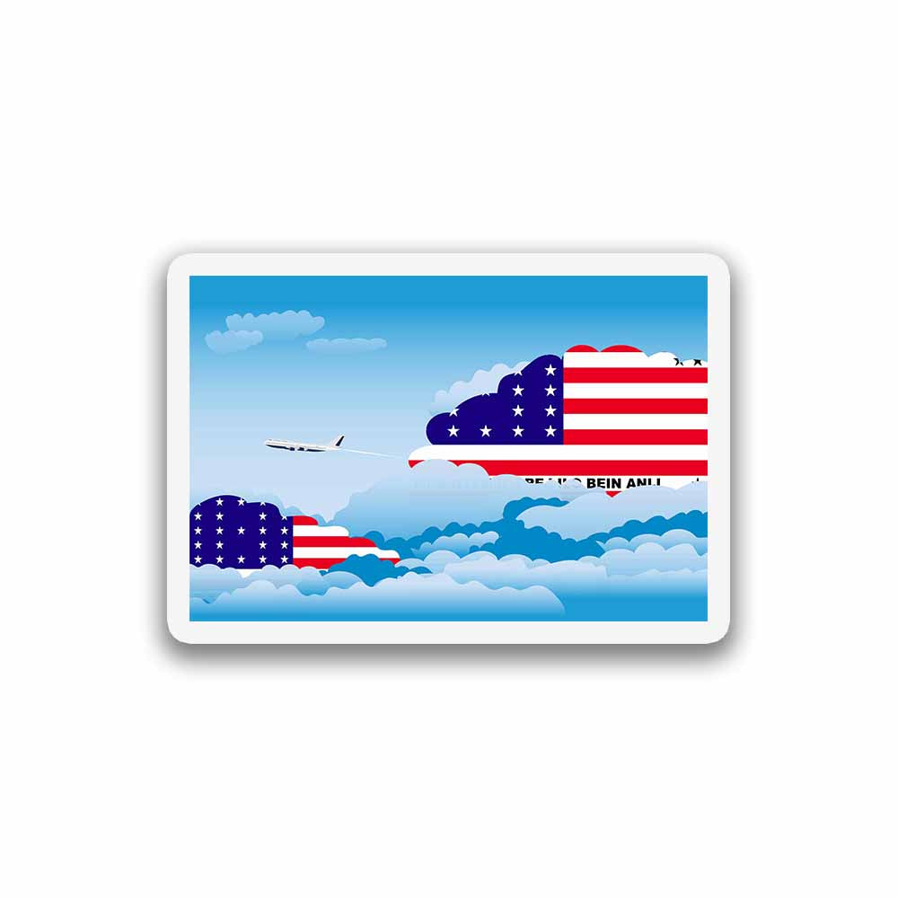 Bikini Atoll Airplane Day Clouds Sticker & Magnet