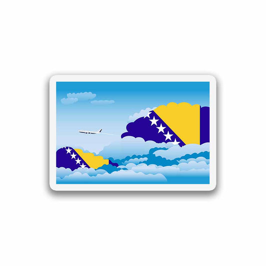 Bosnia and Herzegovina, Federation of Airplane Day Clouds Sticker & Magnet
