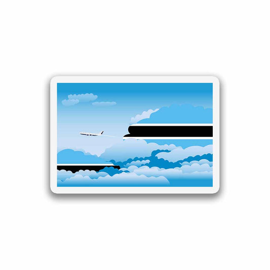 Botswana Airplane Day Clouds Sticker & Magnet