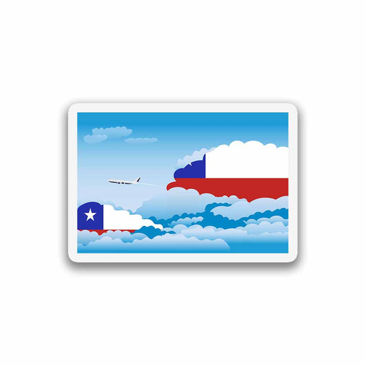 Chile Airplane Day Clouds Sticker & Magnet