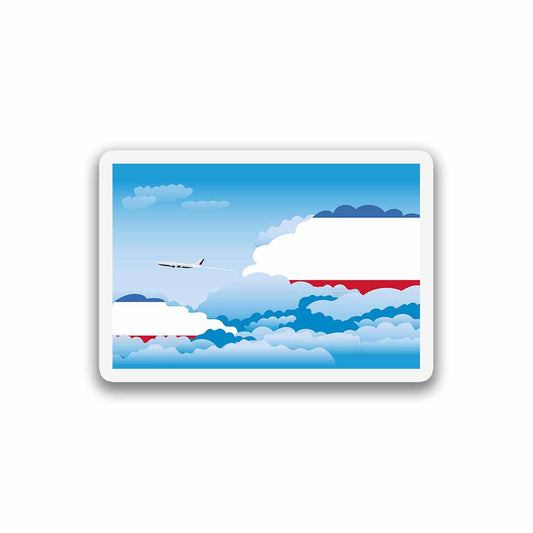 Crimea Airplane Day Clouds Sticker & Magnet