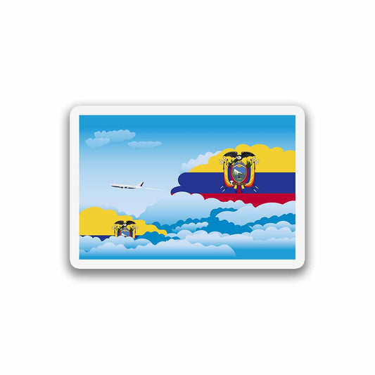 Ecuador Airplane Day Clouds Sticker & Magnet