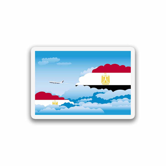 Egypt Airplane Day Clouds Sticker & Magnet