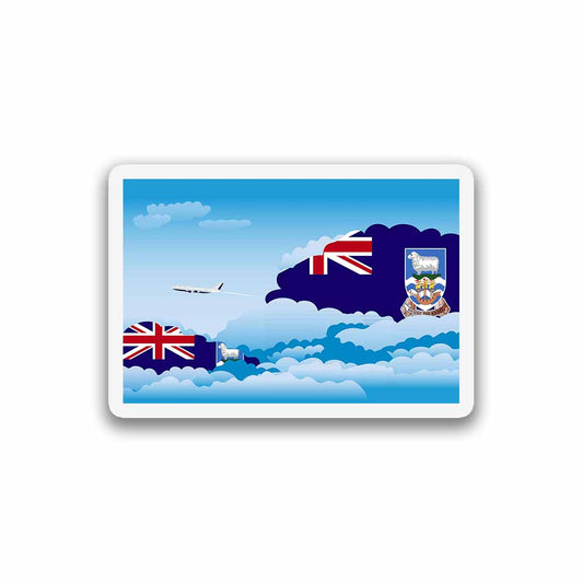 Falkland Islands Airplane Day Clouds Sticker & Magnet