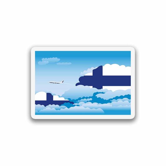 Finland Airplane Day Clouds Sticker & Magnet