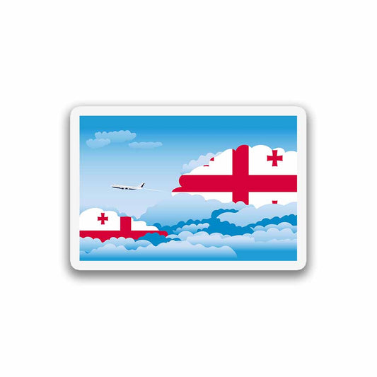 Georgia Airplane Day Clouds Sticker & Magnet