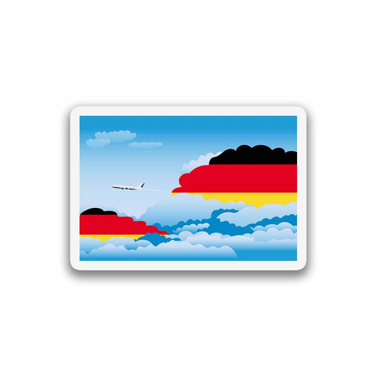 Germany Airplane Day Clouds Sticker & Magnet