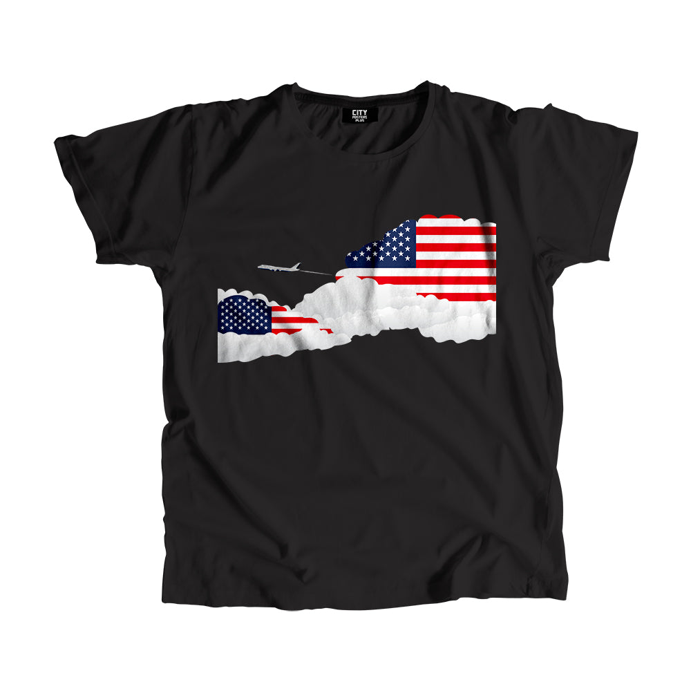 United States Day Clouds Men Unisex T-Shirt