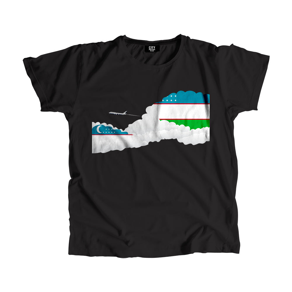 Uzbekistan Day Clouds Men Unisex T-Shirt