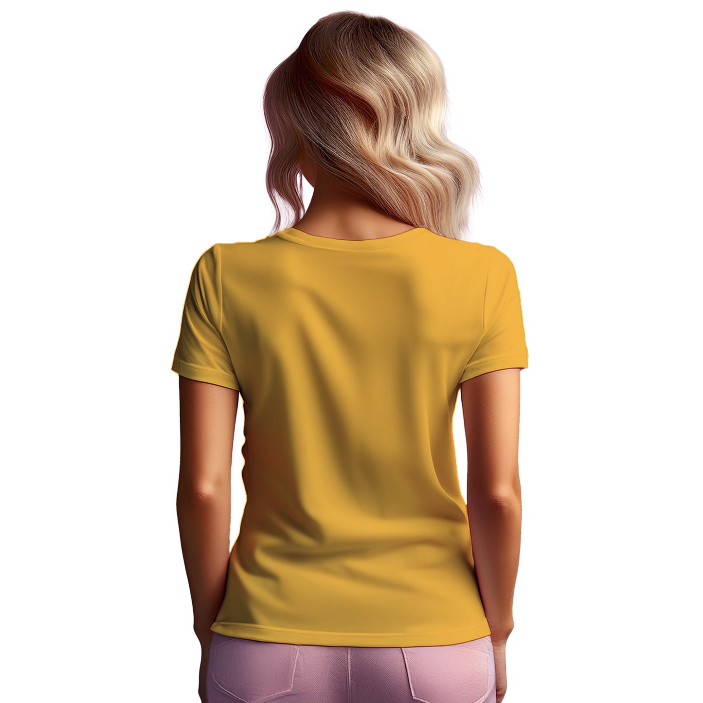 04 Number Women T-Shirt (Golden Yellow)