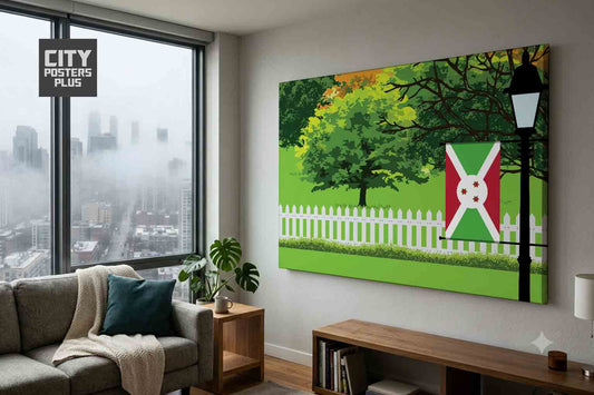 Buryatia Home Town Trees Landscape Canvas Wrapped Wall Art