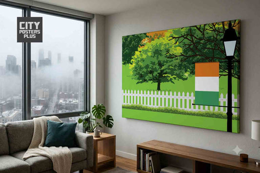 Cote DIvoire Home Town Trees Landscape Canvas Wrapped Wall Art
