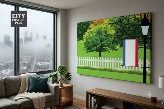 Crimea Home Town Trees Landscape Canvas Wrapped Wall Art