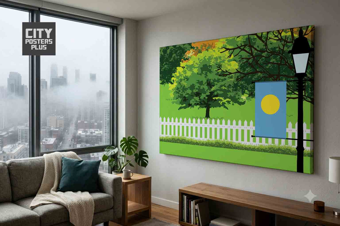 Palau Home Town Trees Landscape Canvas Wrapped Wall Art