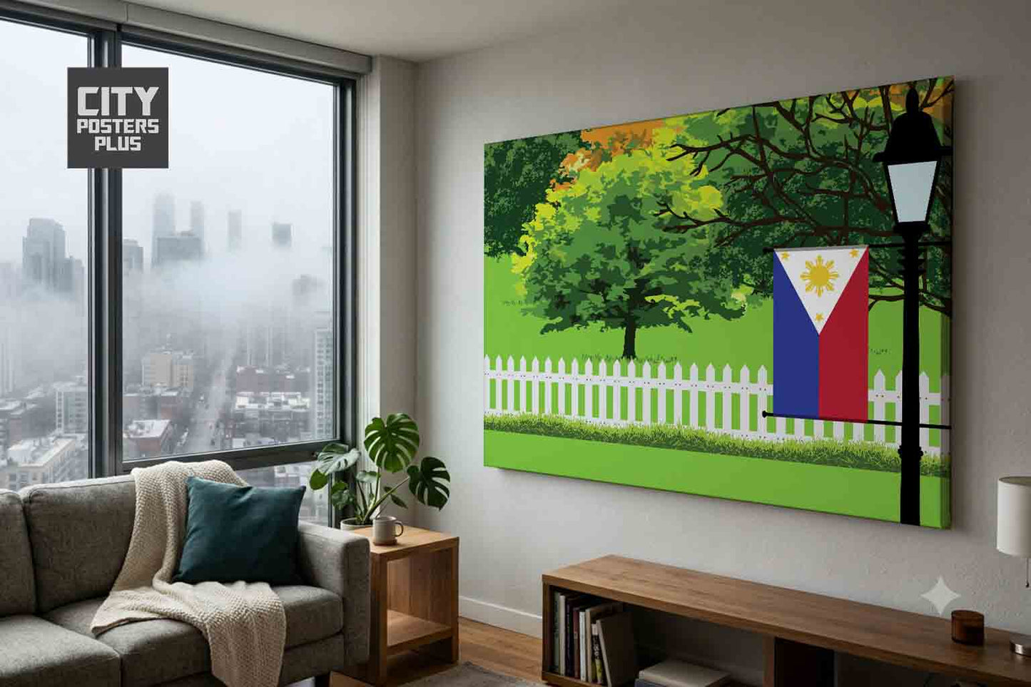 Philippines Home Town Trees Landscape Canvas Wrapped Wall Art