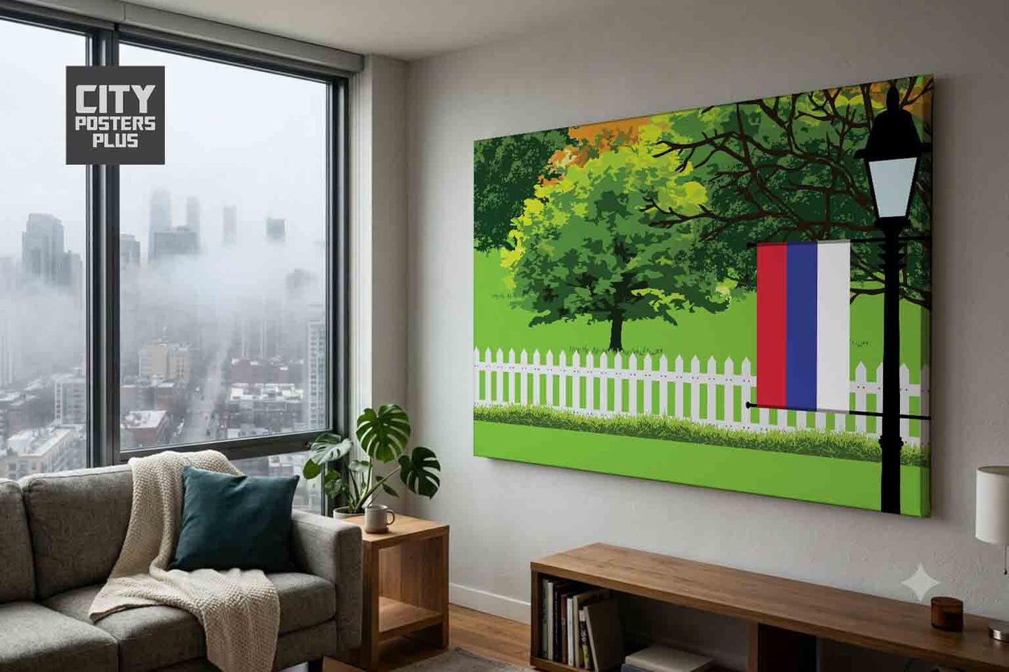 Republika Srpska Home Town Trees Landscape Canvas Wrapped Wall Art
