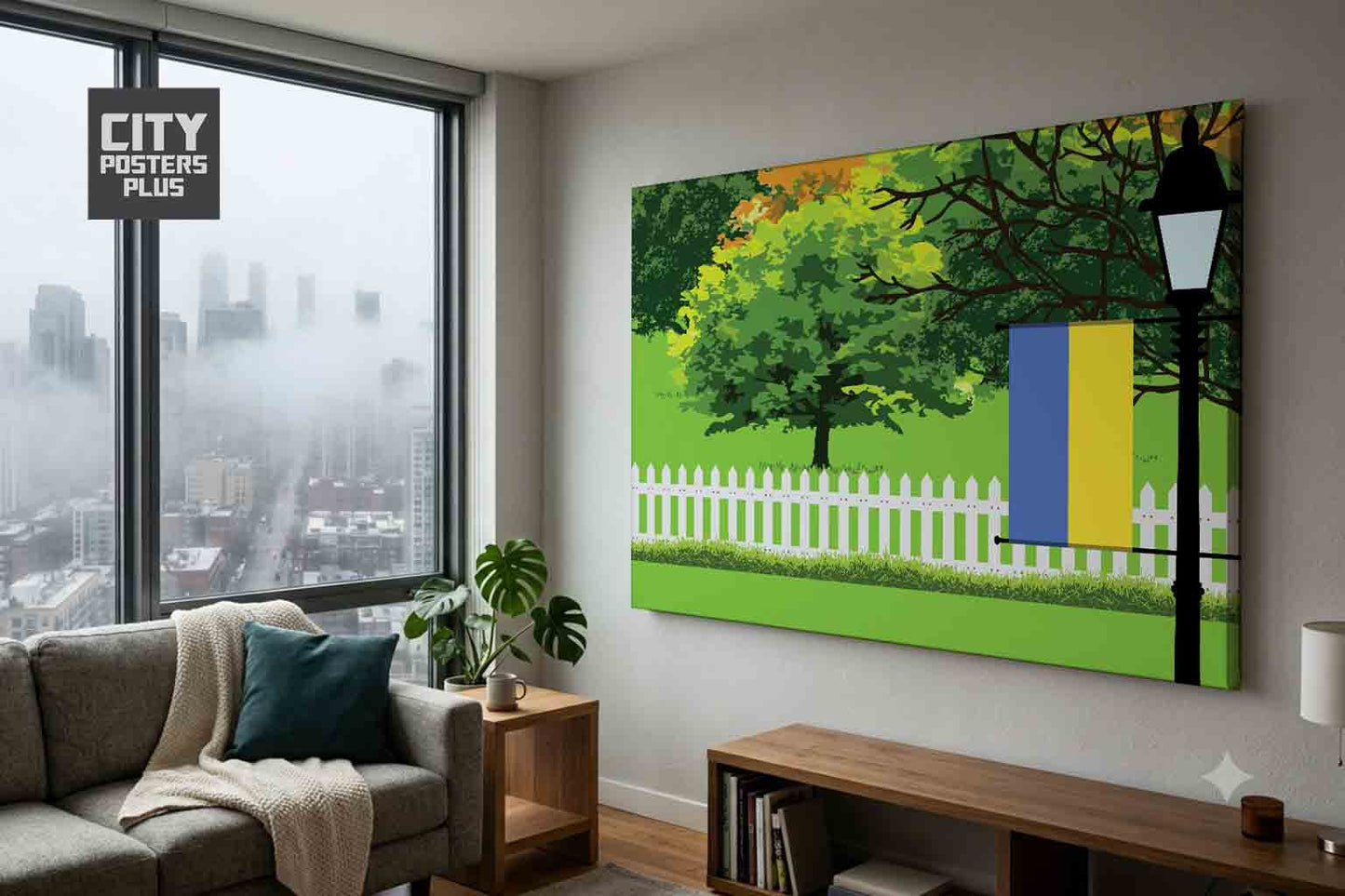 Ukraine Home Town Trees Landscape Canvas Wrapped Wall Art