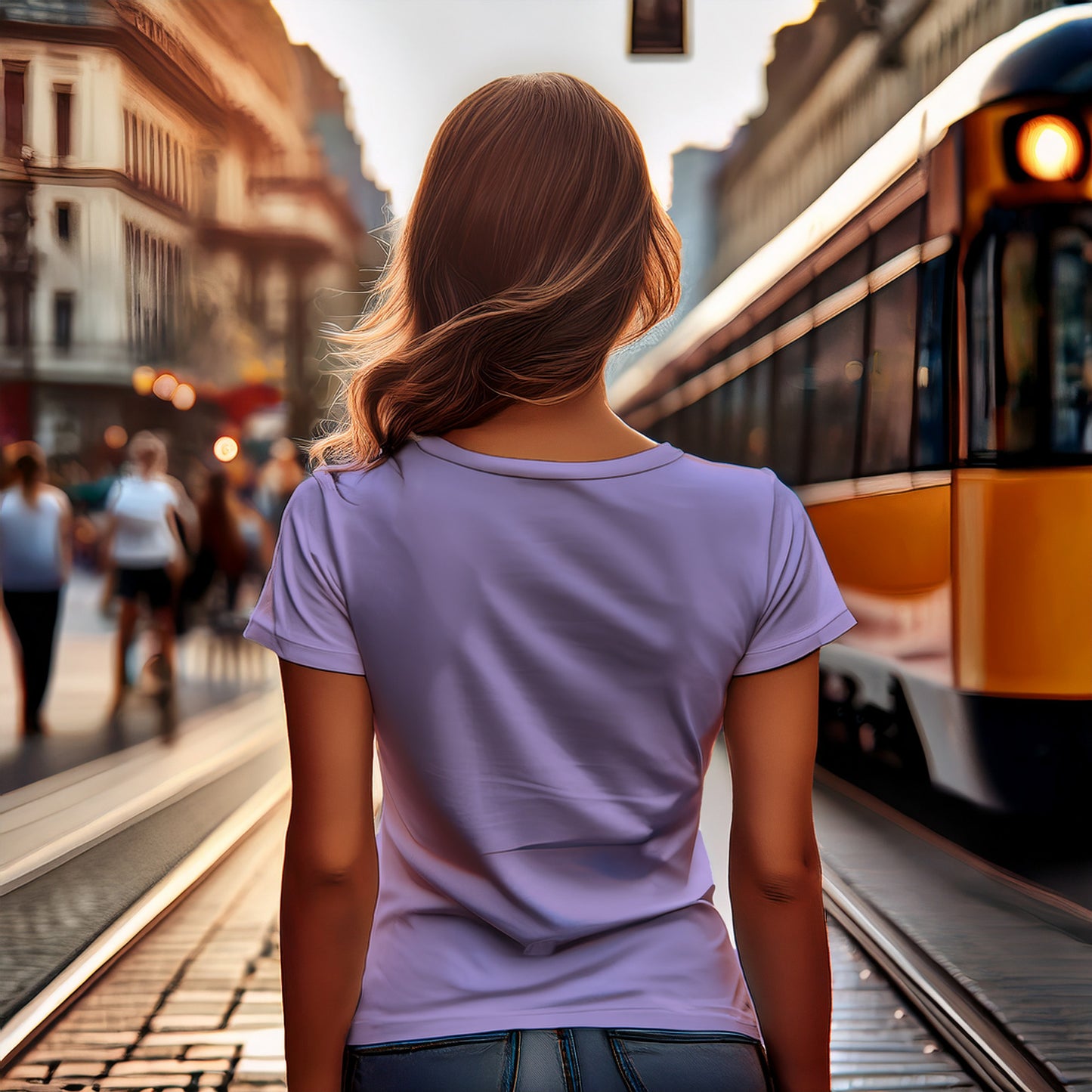 2014 Year Women T-Shirt (Iris Lavender)