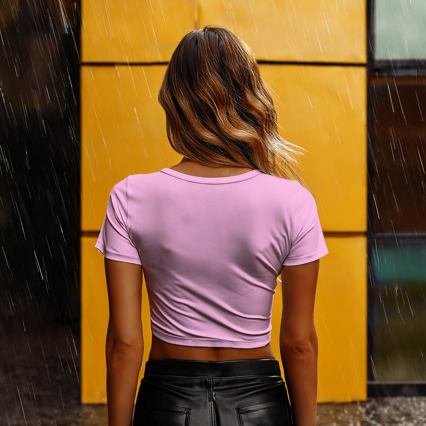 18 Number Women Crop Top (Light Pink)