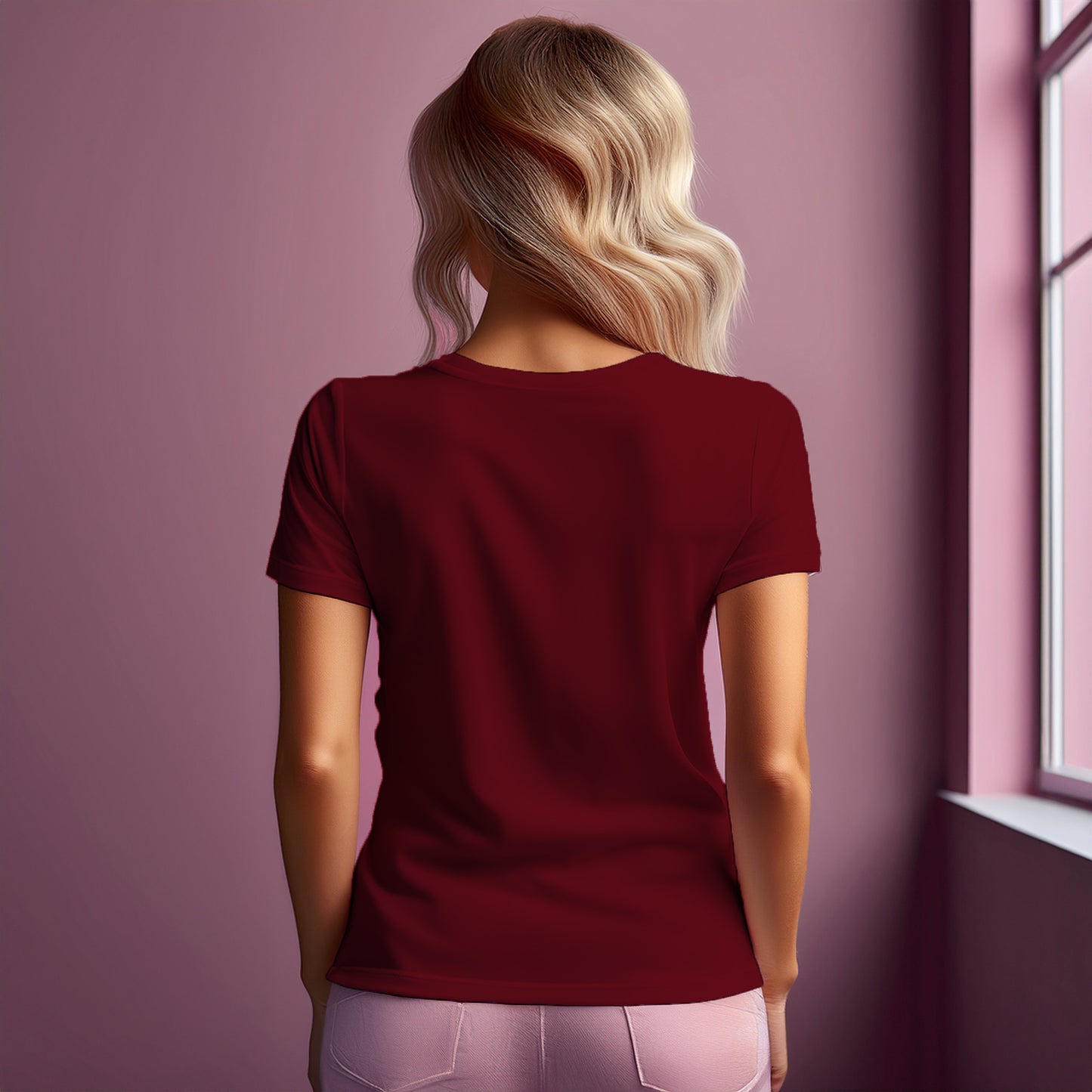 16 Number Women T-Shirt (Maroon)