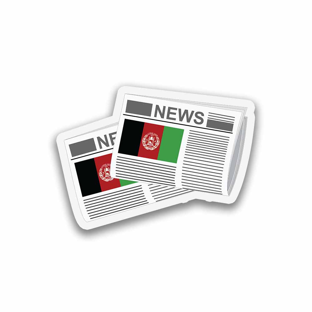 Afghanistan Newspapers Sticker & Magnet