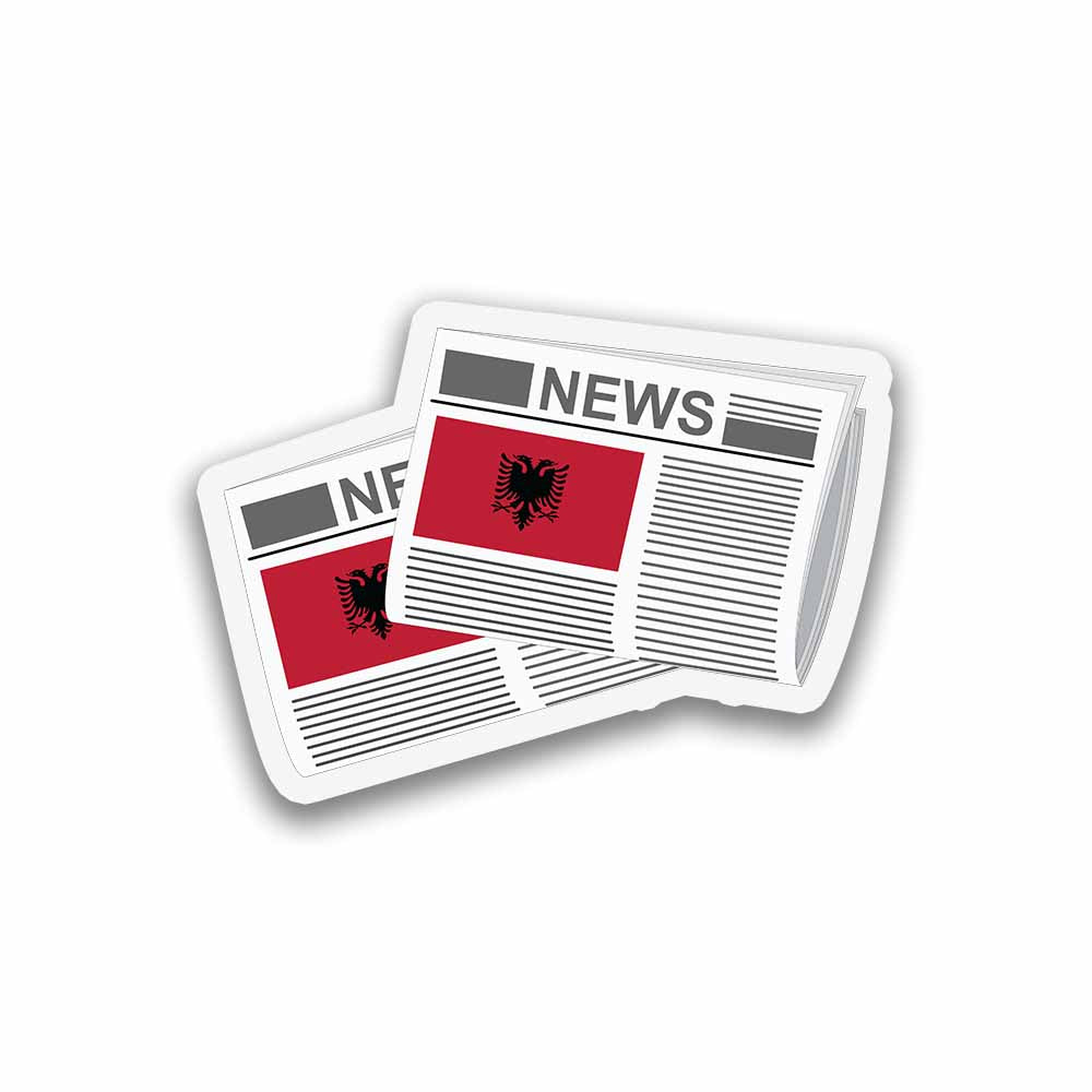 Albania Newspapers Sticker & Magnet
