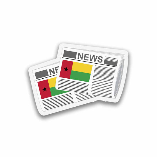 Guinea Bissau Newspapers Sticker & Magnet