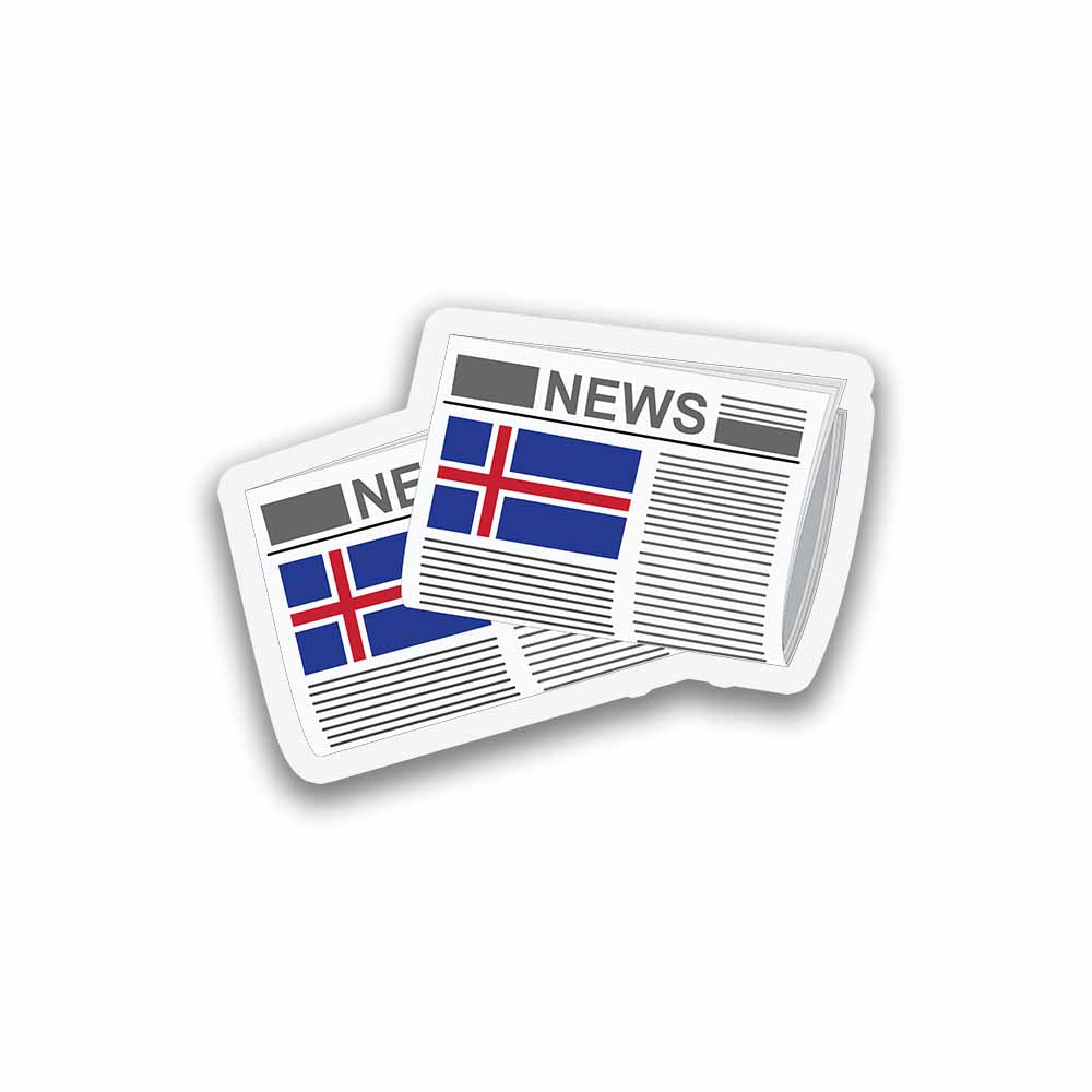 Iceland Newspapers Sticker & Magnet