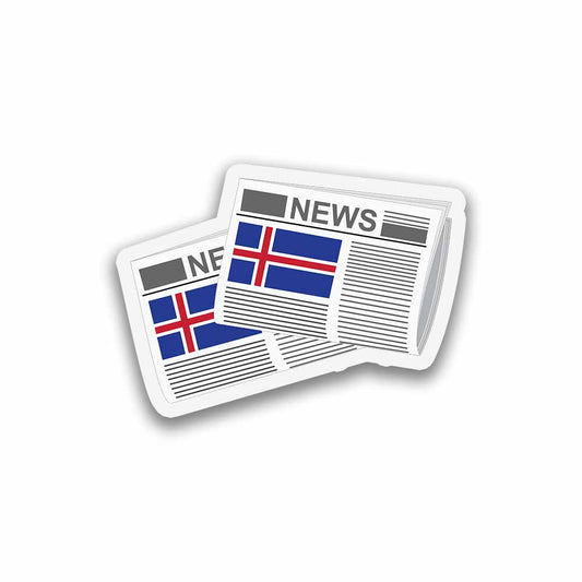 Iceland Newspapers Sticker & Magnet