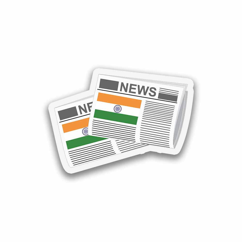 India Newspapers Sticker & Magnet