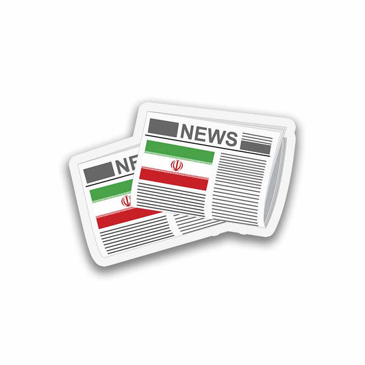 Iran 01 Newspapers Sticker & Magnet